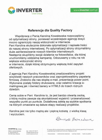 referencje inverter quality factory page